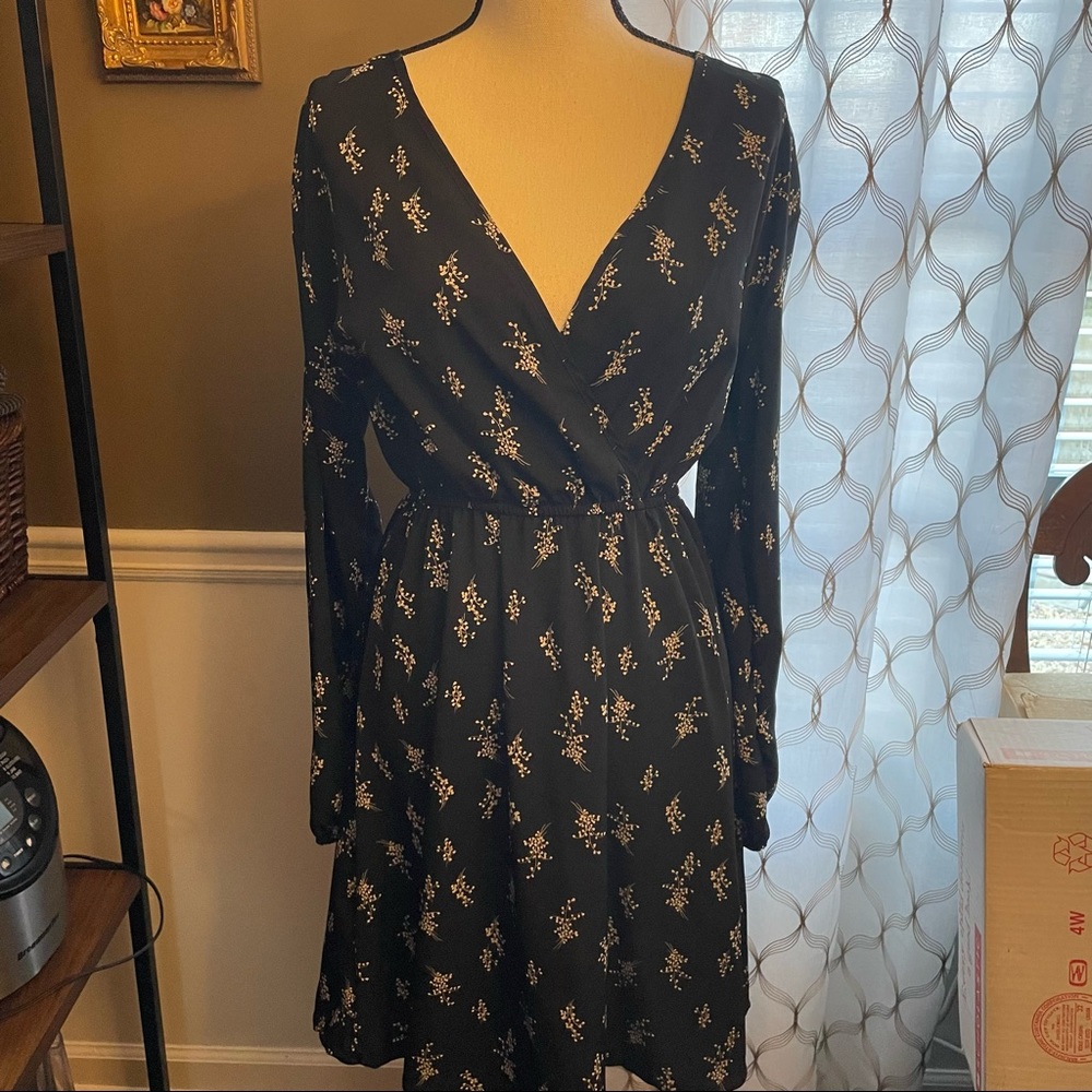 Vutti Black Surplice Dress
